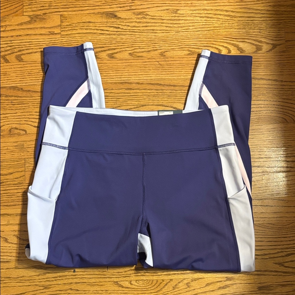 Tek Gear Light Pink and Dark Purple Active Leggings. Women’s Size 1X